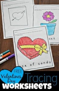 Free Valentines Day Tracing Pages