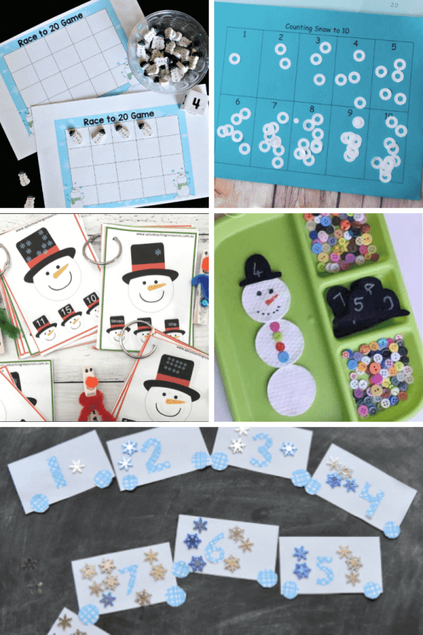 Counting Winter Math Activities for Preschoolers