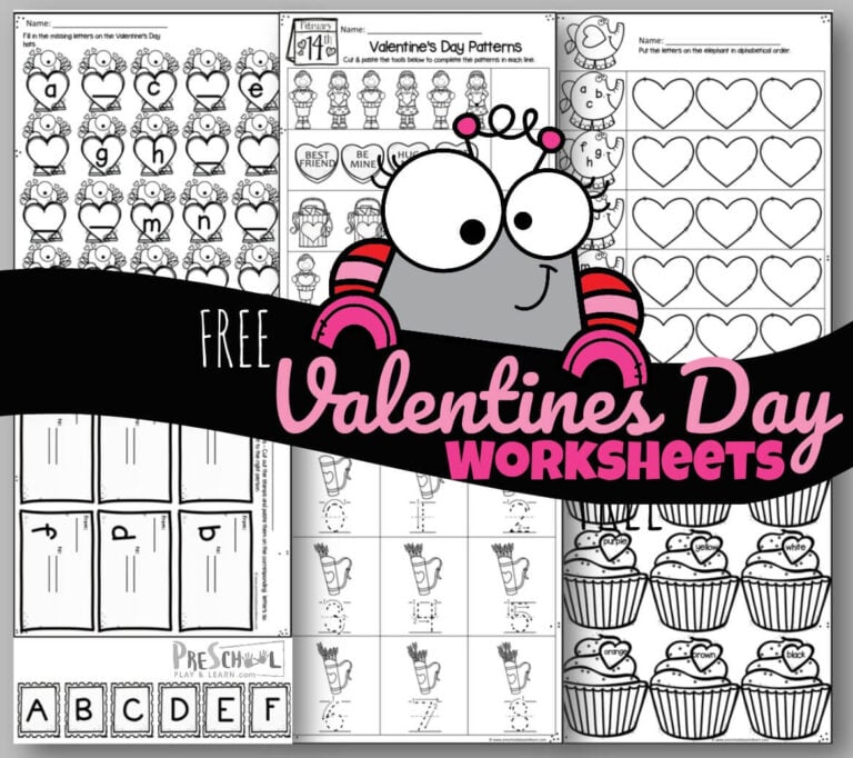 FREE Printable Valentine’s Day Worksheets