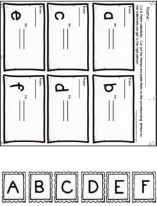 cut and paste alphabet worksheets