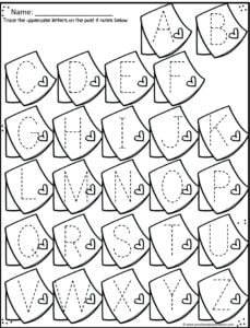 uppercase letter tracing