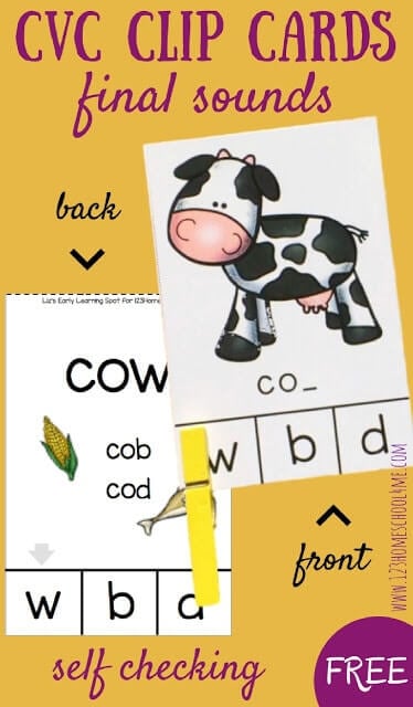 FREE Printable CVC Sentence Reading Roll and Read Mats