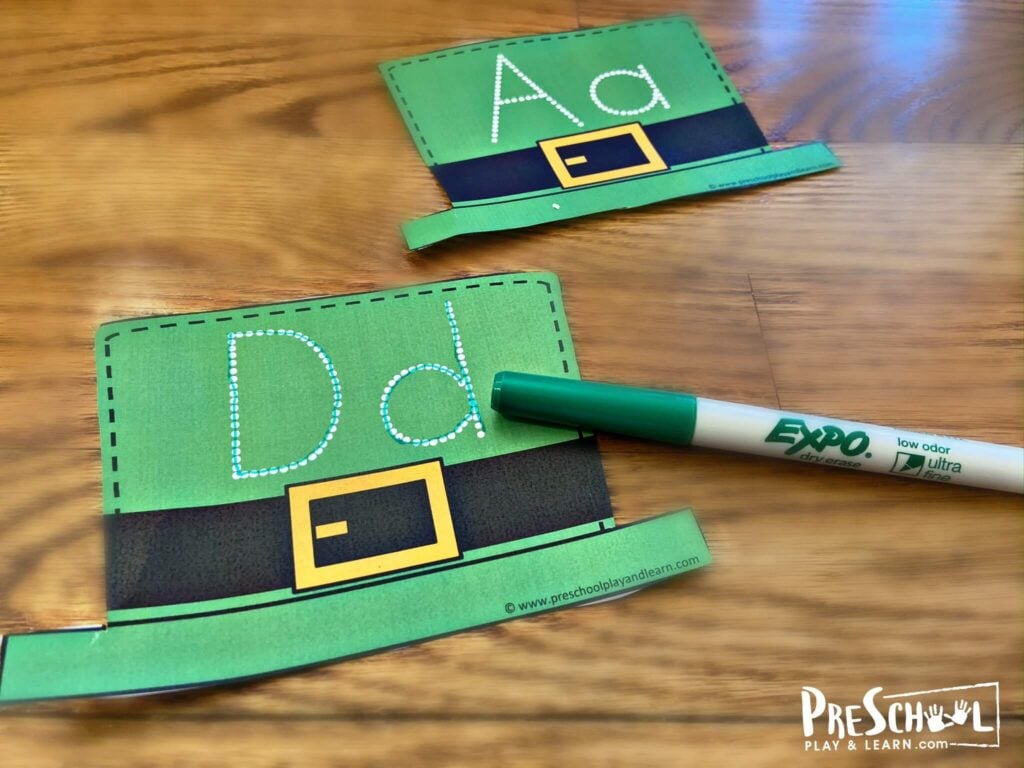 free st patricks day printables for teaching kids to form their upper and lowercase letters