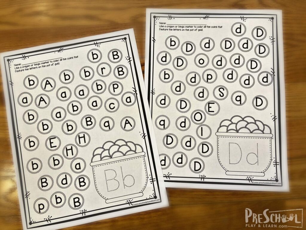 free printable st patricks day worksheets for prek, kindergartners, and preschoolers 