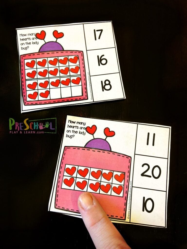 Valentines Day Counting to 20 Printable Activity