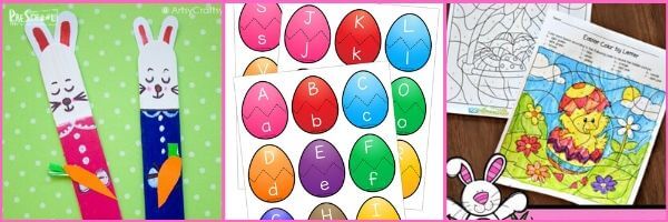 fun easter language arts activities for teaching pre k and kindergarten literacy in April