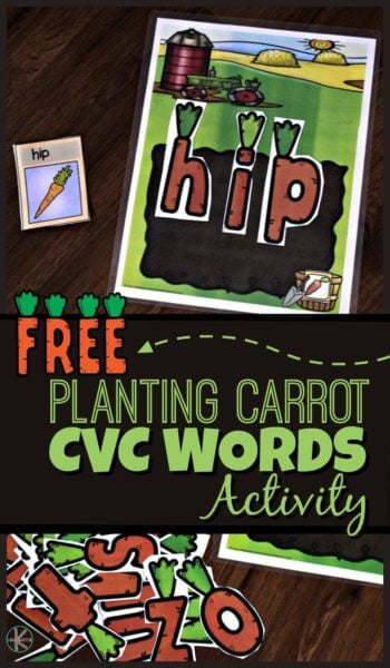 💕FREE Printable Valentines Day CVC Words Activity