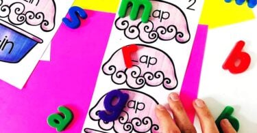 cvc words activity perfect for summer learning activity to improve the ability for preschool, pre k, and kindergarten age students to decode words and work on reading readiness while having FUN