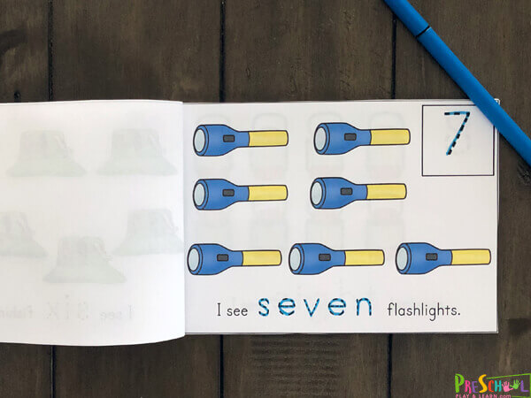 camping themed, free printable Math Activities for Toddlers