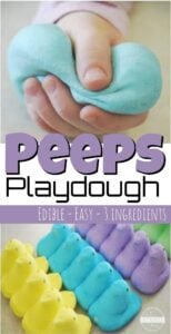 Peeps Playdough Recipe that is edible and super easy to make!