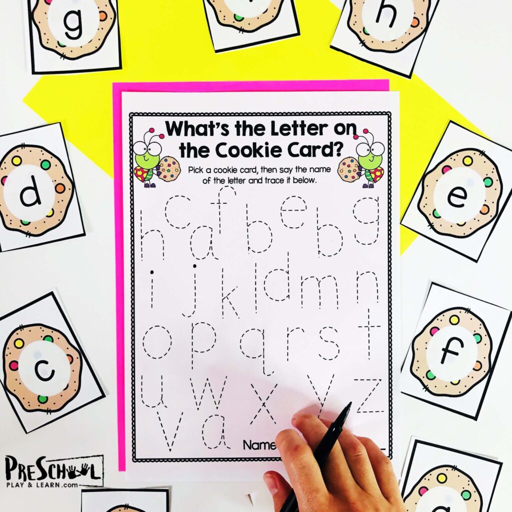 alphabet cookie Tracing Worksheets and alphabet activity 