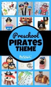 Ahoy, me hearties! Children will have fun diving into this Pirate Preschool Theme filled with cute pirate crafts, educational activities, and pirate learning ideas for toddler, preschool, pre k, and kindergarten age kids.