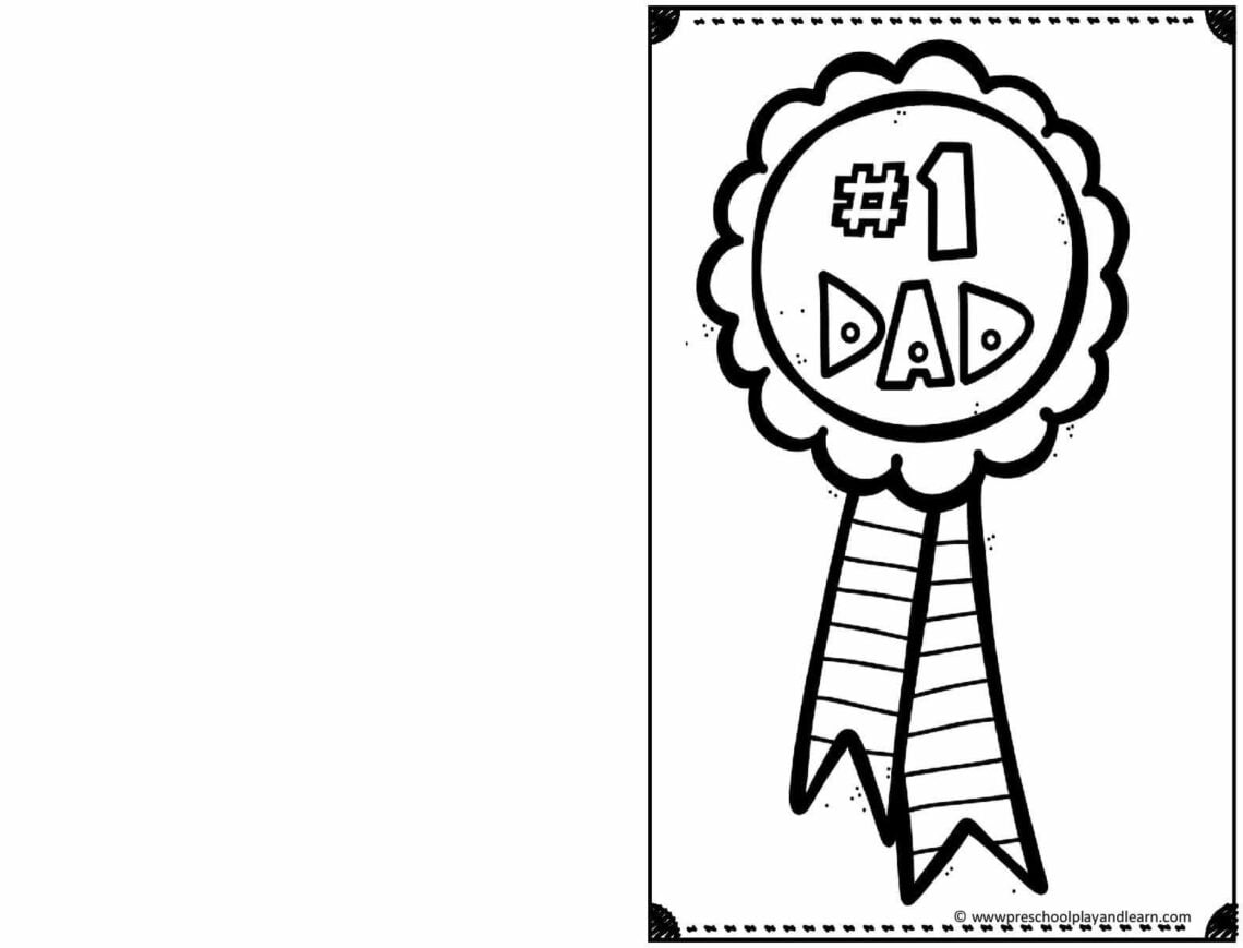 FREE Printable Father's Day Cards to Color
