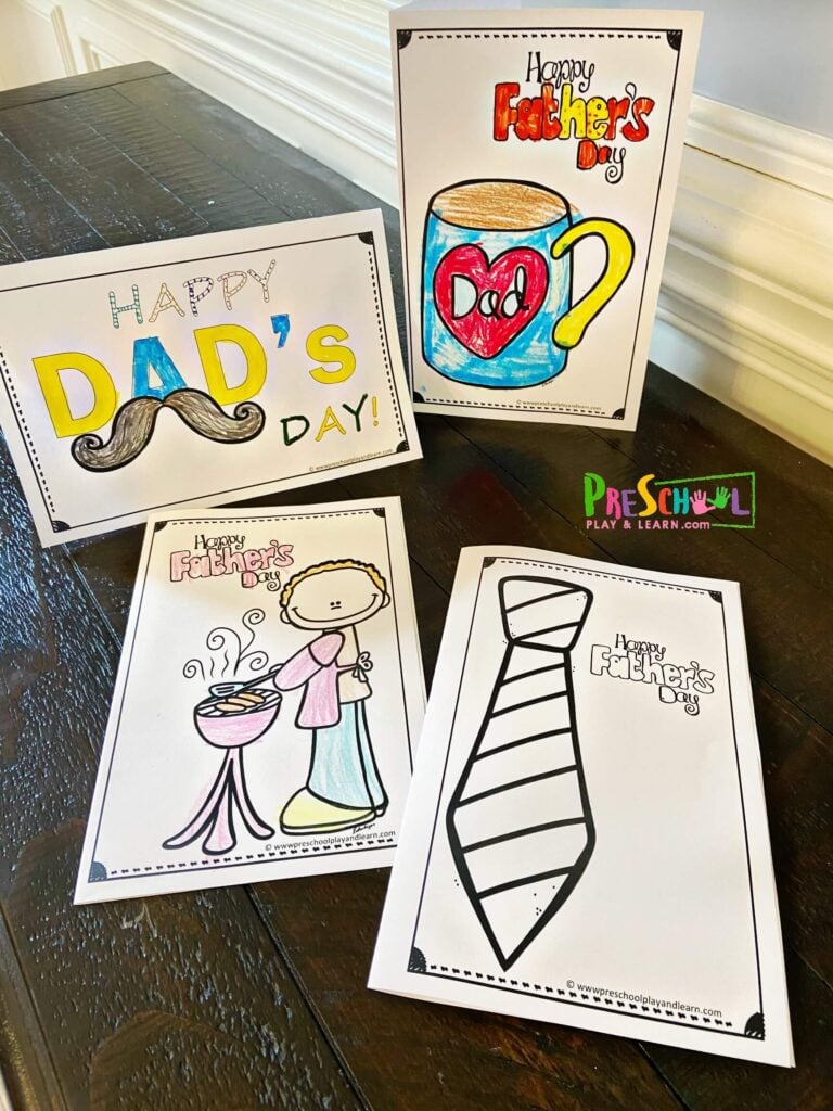 FREE Printable Father’s Day Cards to Color