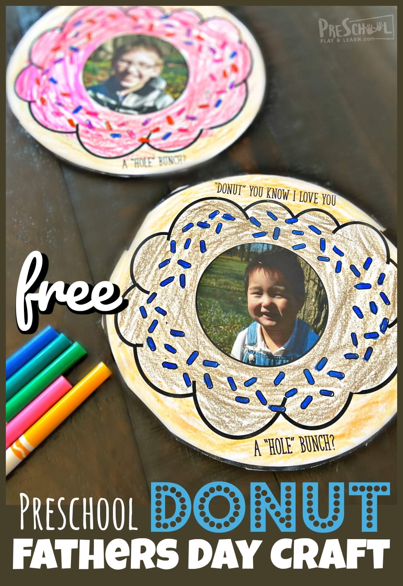 ? FREE Printable Donut Fathers Day Crafts for Preschool