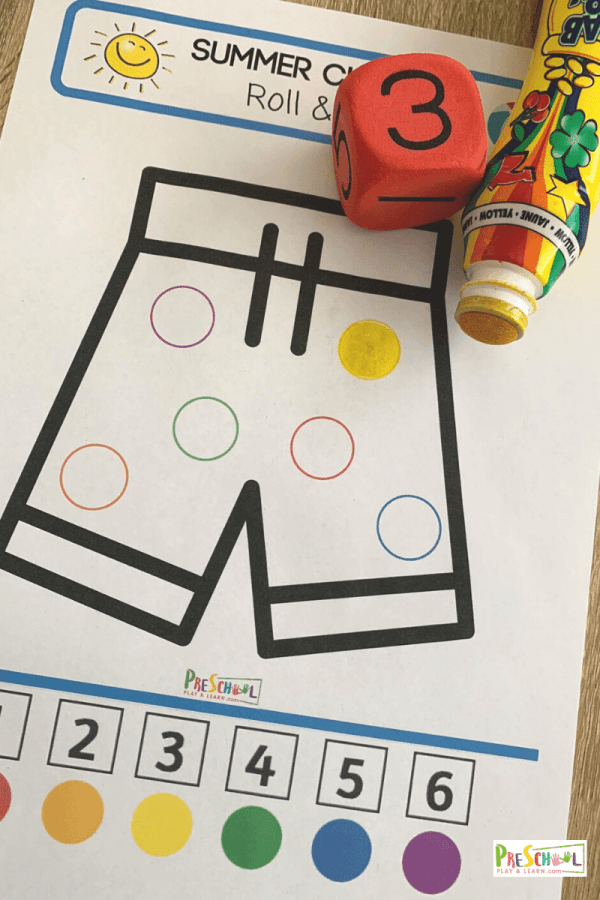 free preschool worksheets using dabber markers