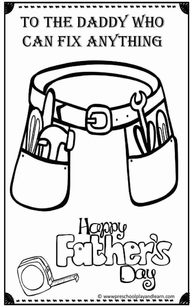 FREE Printable Father s Day Cards To Color