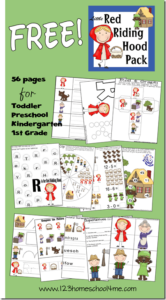 little red riding hood themed worksheets