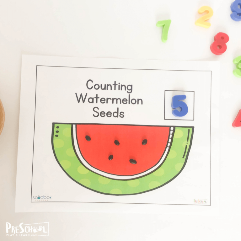Counting Activity with a Watermelon Worksheet