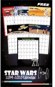 star wars calendar