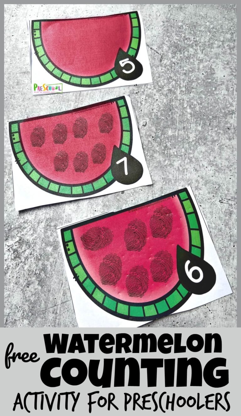 FREE Printable Watermelon Counting Activity