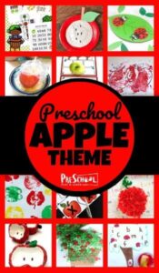Does your preschooler love apples? Then they'll adore this awesome apple preschool theme perfect for September! This apple theme for preschoolers is filled with apple math, apple alphabet projects, apple crafts, and tons of apple activities!