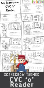 Are you in need of some Free Printable short 'O' vowel readers to use with your students or children at home? This Scarecrow Themed CVC Short Vowel 'o' reader is a great way to introduce children to cvc words with the short 'o' sound.