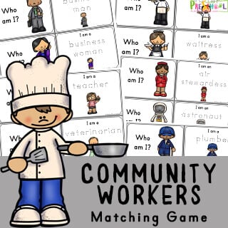 Free Community Helpers Matching Games