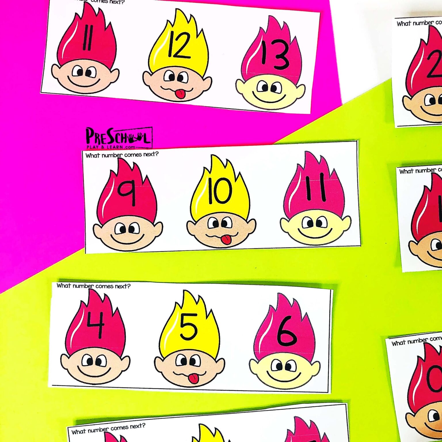 FREE Trolls Number Sequencing Activity