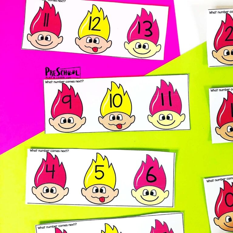 Trolls Number Sequencing Activity