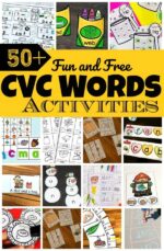 FREE Printable CVC Sentence Reading Roll and Read Mats