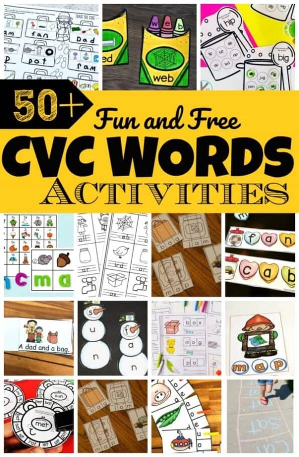 💕FREE Printable Valentines Day CVC Words Activity