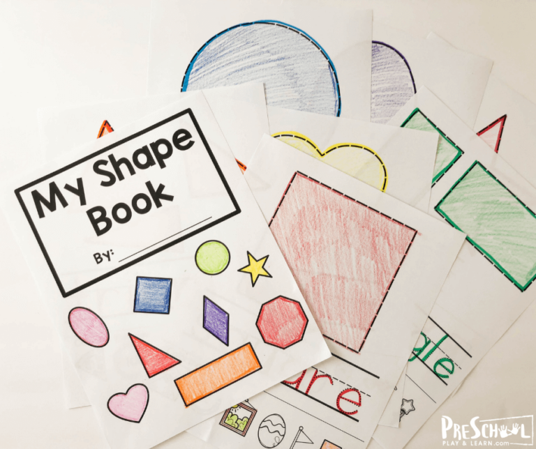 FREE Printable My Shape Book pdf for Preschoolers