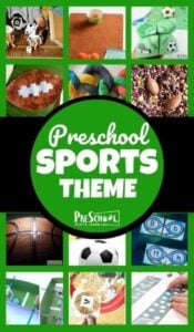 Study sports with your preschooler using this Sports Preschool Theme! Your toddler, preschool, pre-k, and kindergarten kids will love these engaging activities, printables, and crafts in this sports lesson plan for preschool
