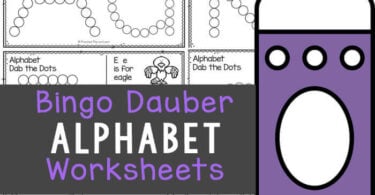Kids will have fun practicing making the uppercase and lowercase alphabet letters with these super cute do a dot printables. Not only are bingo dauber markers fun to use, but they are great for strengthening hand muscles, working on 1:1 correspondence, and with these alphabet worksheets - they are great for learning your abcs. These abc printables are great for teaching toddler, preschool, pre-k, and kindergarten age students their lettesr a to z. Simply download pdf file with do a dot worksheets, grab your bingo markers,  and you are ready to play and learn.