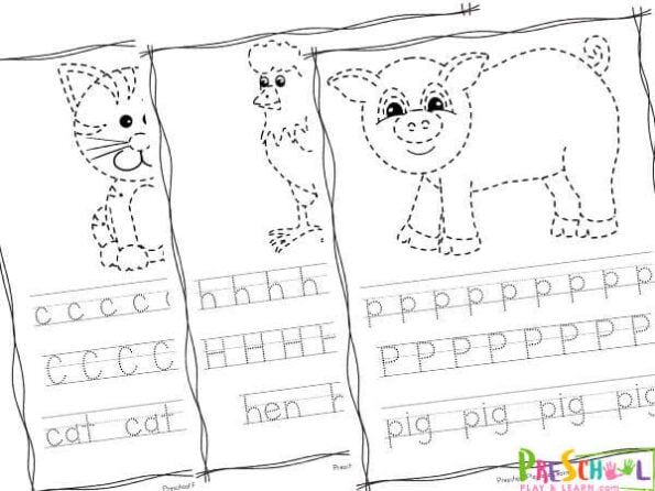🐴 FREE Farm Animal Alphabet Tracing Worksheets
