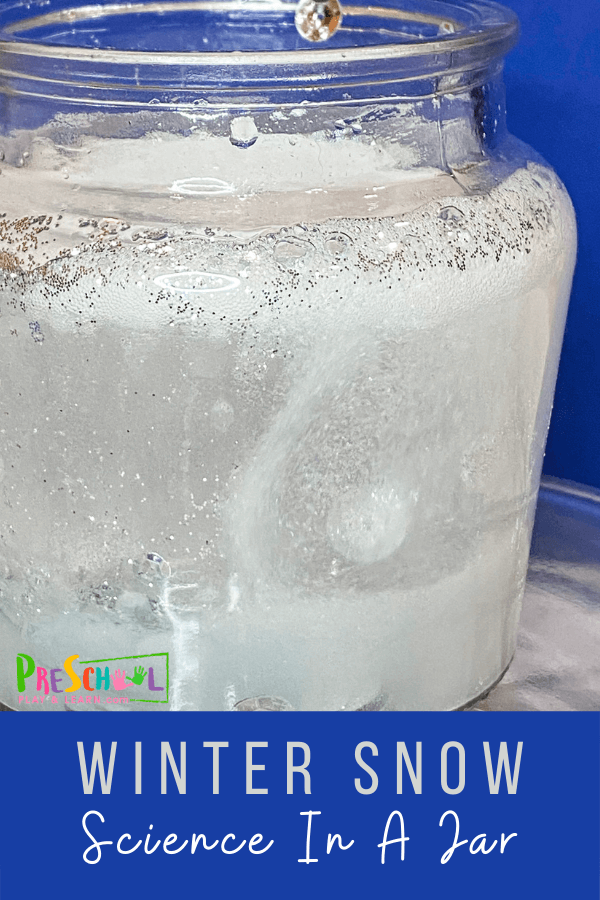 Get ready for a fun, not-so-chilly winter activity for kids! This fun to make snow storm in a jar is a fun project for toddler, preschool, pre-k, and kindergarten age students. With a couple simple materials you will be ready to whip up a snowstorm in a jar that will amaze your kids and delight Mom who would probably rather not head out into the January cold!