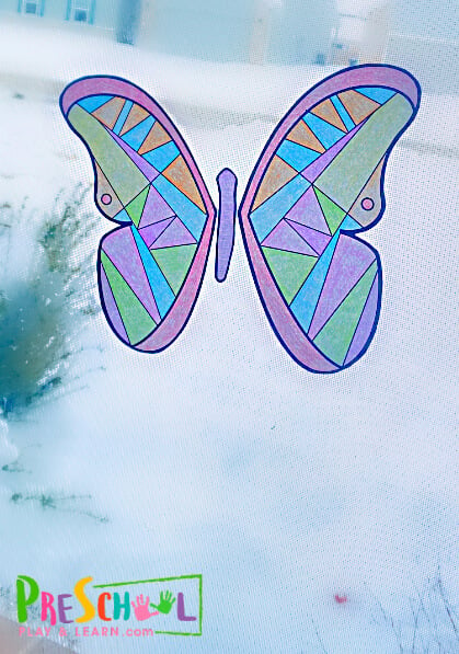 Butterfly suncatcher craft