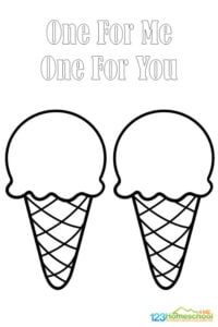 🍦 I is for Ice Cream Coloring Pages (Freebie!)