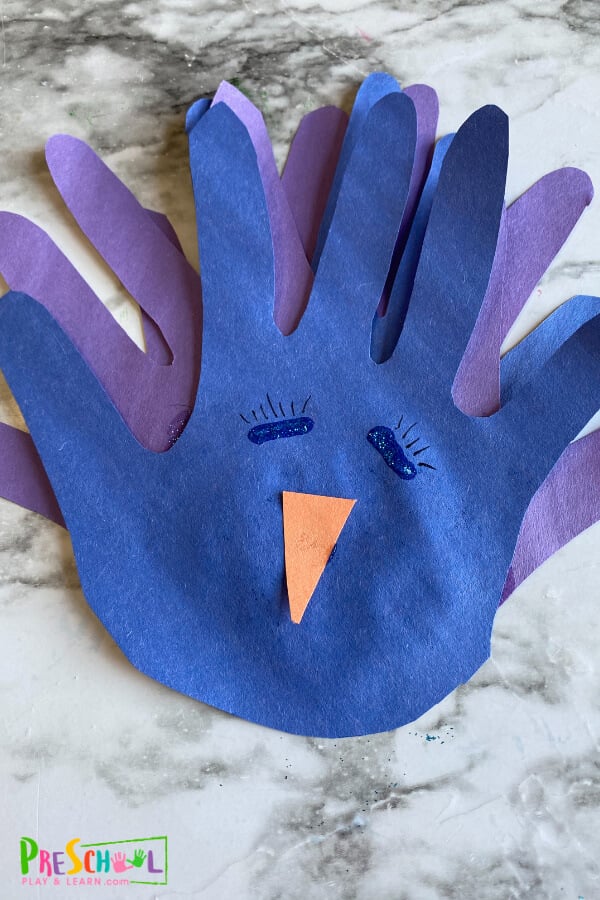 Handprint Peacock Craft