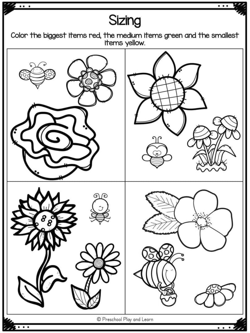 ðŸŒ¼ FREE Printable Flower Worksheets for Preschool and Kindergarten