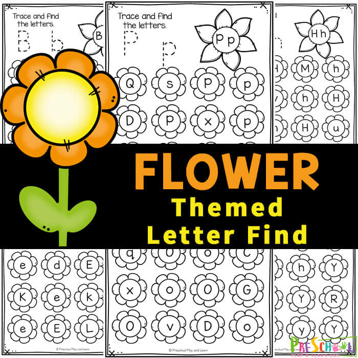 FREE Printable Preschool Flower Worksheets