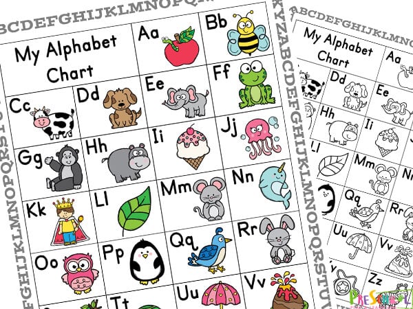 alphabet chart printable