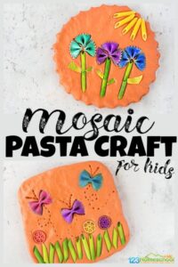 butterfly pasta craft for kids