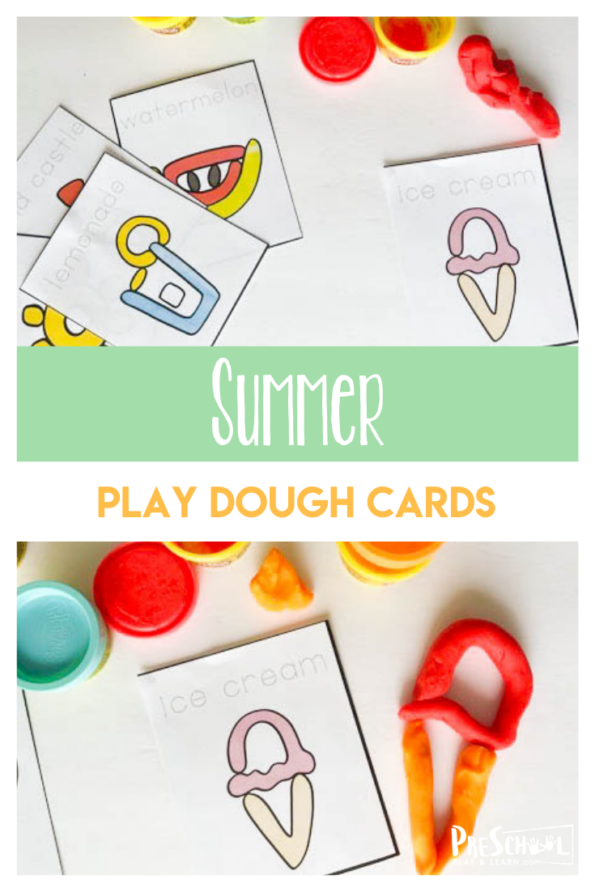 FREE Summer Playdough Mats Activity for Preschoolers