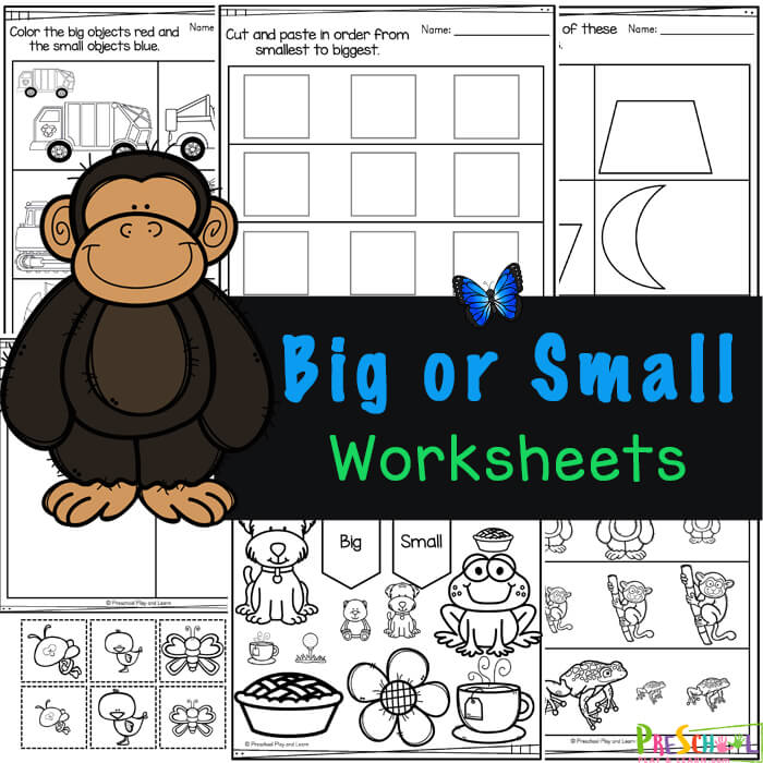 Work on visual discriination with these Big and Small Worksheets. Preschoolers will identify big or small or big, bigger, biggest.