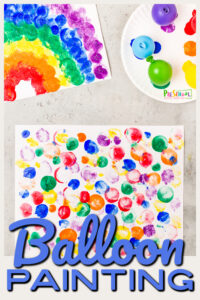 This super simple and fun balloon painting project is perfect for toddler, preschool, pre-k, and kindergarten age children as a fun summer activity for kids! In this balloon activities for preschoolers, children will create a fun, open-ended craft while they paint in an outrageously FUN way - balloon paint art!