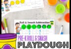 Preschoolers will be excited to work on pre-k math game that uses play dough! This playdough activity for preschoolers uses a fun subtraction activity with a fun, hands-on smash for learning how to subtract numbers from 10. This pre-k math activity is not only fun for preschool, but kindergarten age students too. Simply download pdf file with playdough mat and you are ready for a fun subtraction game.
