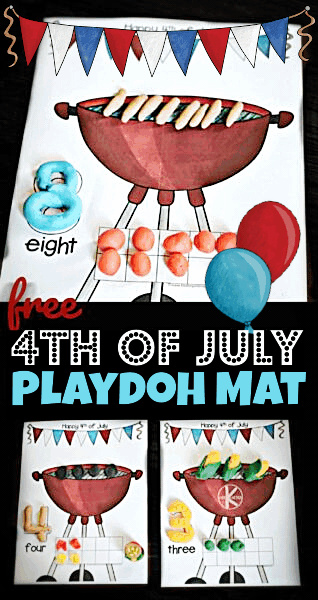 4th of july activity with playdough