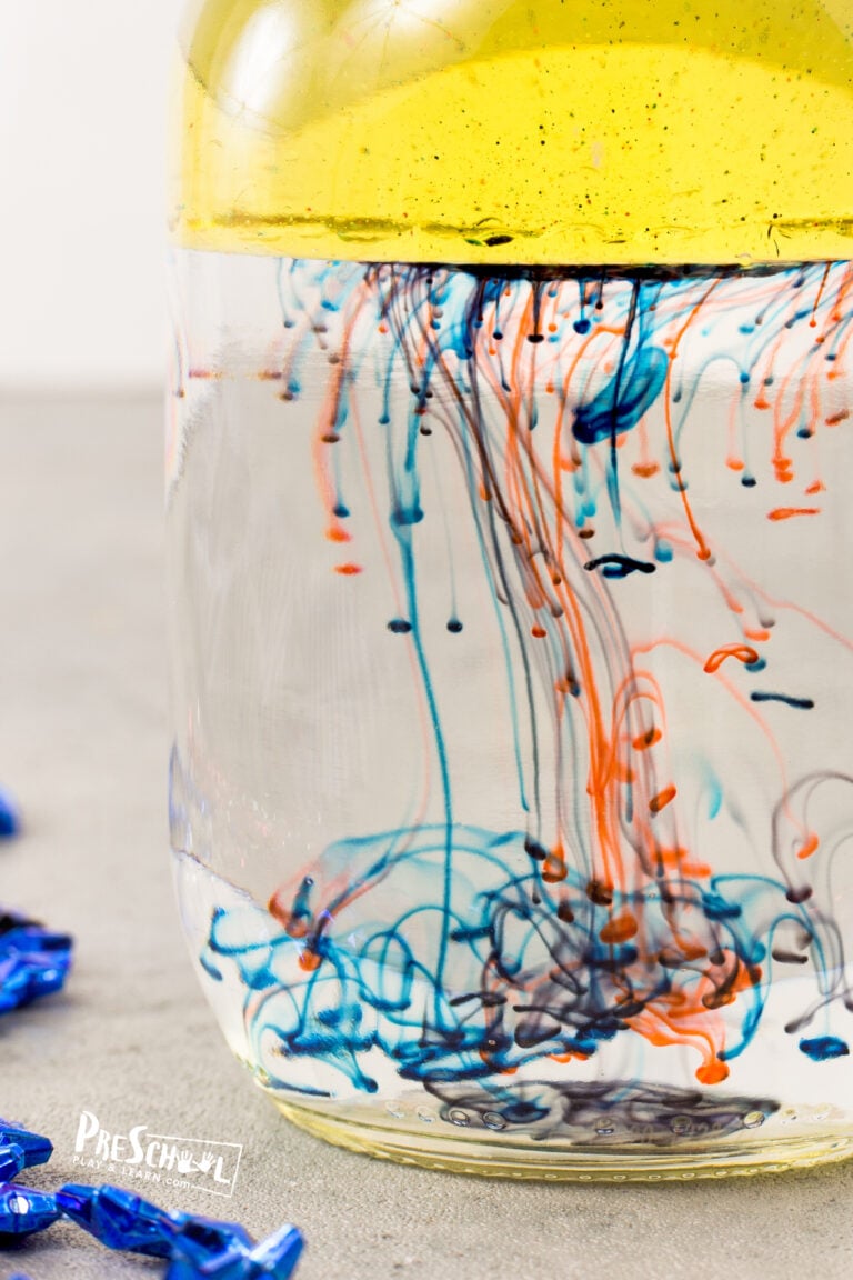 Fireworks in a Jar – 4th of July Oil and Water Science Experiment